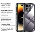 thumbnail image 4 of Petocasefor iPhone 14 Pro Max/14 Pro/14 Plus IP68 Waterproof Phone Case with Screen Protector Rugged Full Body Slim Phone Cover,Black, 4 of 7