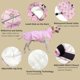 thumbnail image 3 of Impermeable ajustable para perros, chamarra de lluvia ligera para mascotas, ropa con tira reflectante (sakura rosa), 3 of 4