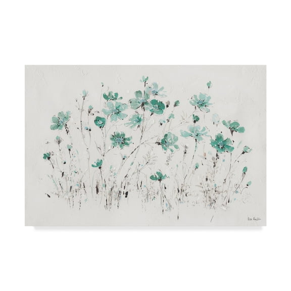 Trademark Fine Art 'Wildflowers I Turquoise' Canvas Art by Lisa Audit