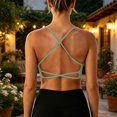thumbnail image 6 of Endives Yoga Sport Bras Padded Yoga Bra Adjustable Spaghetti Strips High Support Workout Tops For Yoga Running Sports Bras for Women High Support, 6 of 7