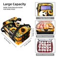 thumbnail image 3 of Panda Double Layered Insulated Lunch Bag with Two Compartments | Large Capacity Meal Bag for Hand Carry | Refrigerated Lunch Bags - 7.1x11.4x16.1 Inches, 3 of 6