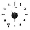thumbnail image 2 of Frameless Diy Wall Mute Clock With 3D Mirror Surface Sticker, 12-Hour Display Creative Home Decor Clock Featuring Adjustable Digit Placement, Stainless Steel Clock Face Aluminum, 2 of 4