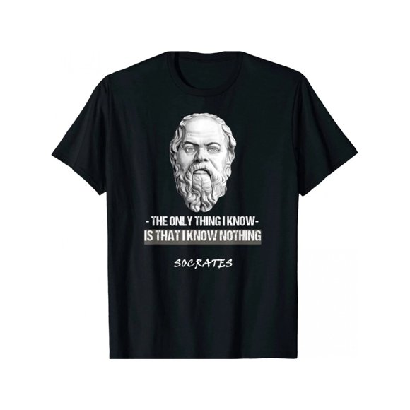 T Shirt Plato Philosophy Portrait of Greek Philosopher Plato and Quotes from Socrates
