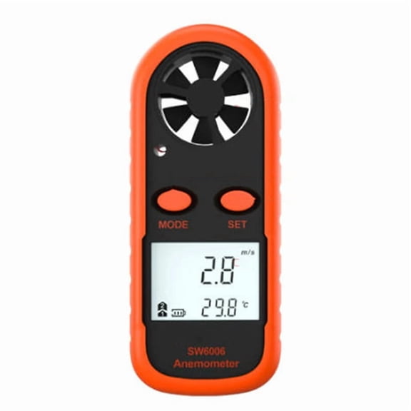Anemometer Handheld, Light Weight Digital Wind Speed Meter Vane Anemometer Wind Power Temperature Humidity Measurement,1 * Wind speed gauge,As Shown