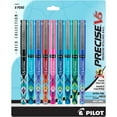 thumbnail image 1 of PILOT Precise V5 RT Deco Collection Refillable & Retractable Liquid Ink Rolling Ball Pens, Extra Fine Point (0.5mm) Black Ink, 2-Pack (41972), 1 of 4