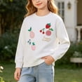 thumbnail image 2 of Busydd Girls Sweatshirts 1-7 Years Trendy Cute Print Crewneck Sweatshirt Casual Comfortable Cotton Long Sleeve Pullover Tops 1-2 Years, 2 of 10