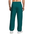 thumbnail image 4 of Dresfit Mens Baggy Joggers Cotton Cuffed Sweatpants Fall Drawstring Baggy Solid Running Trousesrs Straight Leg Loose Fit Thicken Plus Size Sweat Pants Turquoise XL, 4 of 8