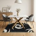 thumbnail image 3 of ODIKA 5'x7' Washable Area Rug Veined Gilded Border Streaks Flow Symmetrical Abstract Swirl Refined Structured for Small Living Room, Bedroom, Easy Care, Non-Shedding, Pet Friendly, 3 of 7