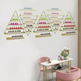 thumbnail image 2 of 5 Tiers Triangular Nail Polish Racks Wall-Mounted Cosmetics Display Rack Gold, 2 of 17