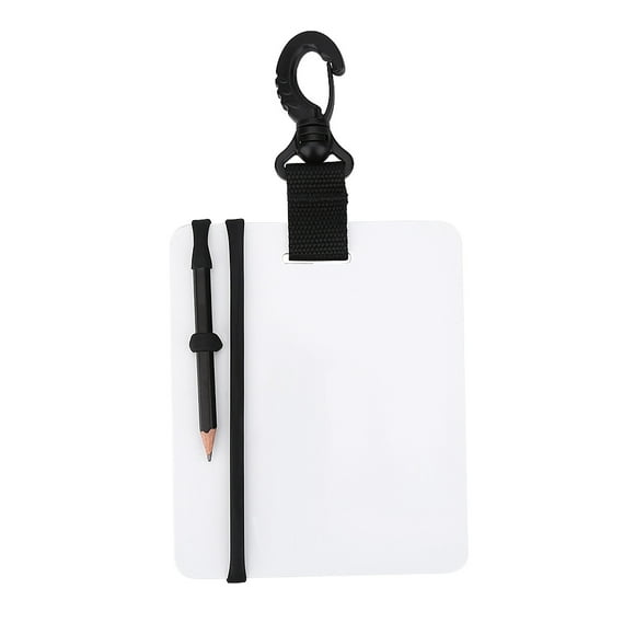 SHAR Underwater Writing Slate Board with Swivel Clip and Pencil for Water Sports Diving Swimming