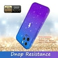 thumbnail image 4 of iPhone 15 Plus Case, Rosebono Hybrid Glitter Sparkle Transparent Colorful Gradient Cover Case For iPhone 15 Plus (Blue/Purple), 4 of 4
