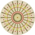 thumbnail image 1 of Ahgly Company Machine Washable Indoor Round Transitional Golden Blonde Gold Area Rugs, 5' Round, 1 of 1