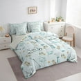 thumbnail image 3 of Feelyou Golf Sport Lover Bedding Comforter Set 7pcs for Teens, Plant Botanical King Bedding Sets, Kawaii Cartoon Blue Reversible Bed Sheets, Ultra Soft Bedroom Decor, 3 of 8