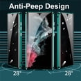 thumbnail image 2 of Anti-Peep Magnetic Case for Samsung Galaxy S24 Ultra, Dual-Sides Privacy Clear Tempered Glass Back Rugged Bumper Cover with Lens Film Screen Protector Rugged Shockproof Anti-Scratches Case, Green, 2 of 10