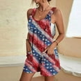 thumbnail image 2 of Cavosen Fourth of July Plus Size Loose Patriotic Jumpsuits Short Overalls with Pocket Star and Stripe Summer Trendy Rompers, 2 of 7