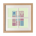 thumbnail image 1 of Slip Suit Mahjong Board Art Deco Fashion Frame Wall Tabletop Display 4 Openings Picture, 1 of 3