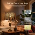 thumbnail image 3 of Metal Drum Lampshade for Table Lamps, AEELLEEA  Large Oval  Lamp Shade For Floor Lamps, Black Light Cover   (Spider) (12×8)'' ×(14×10.5)'' ×8.5" H, 3 of 7