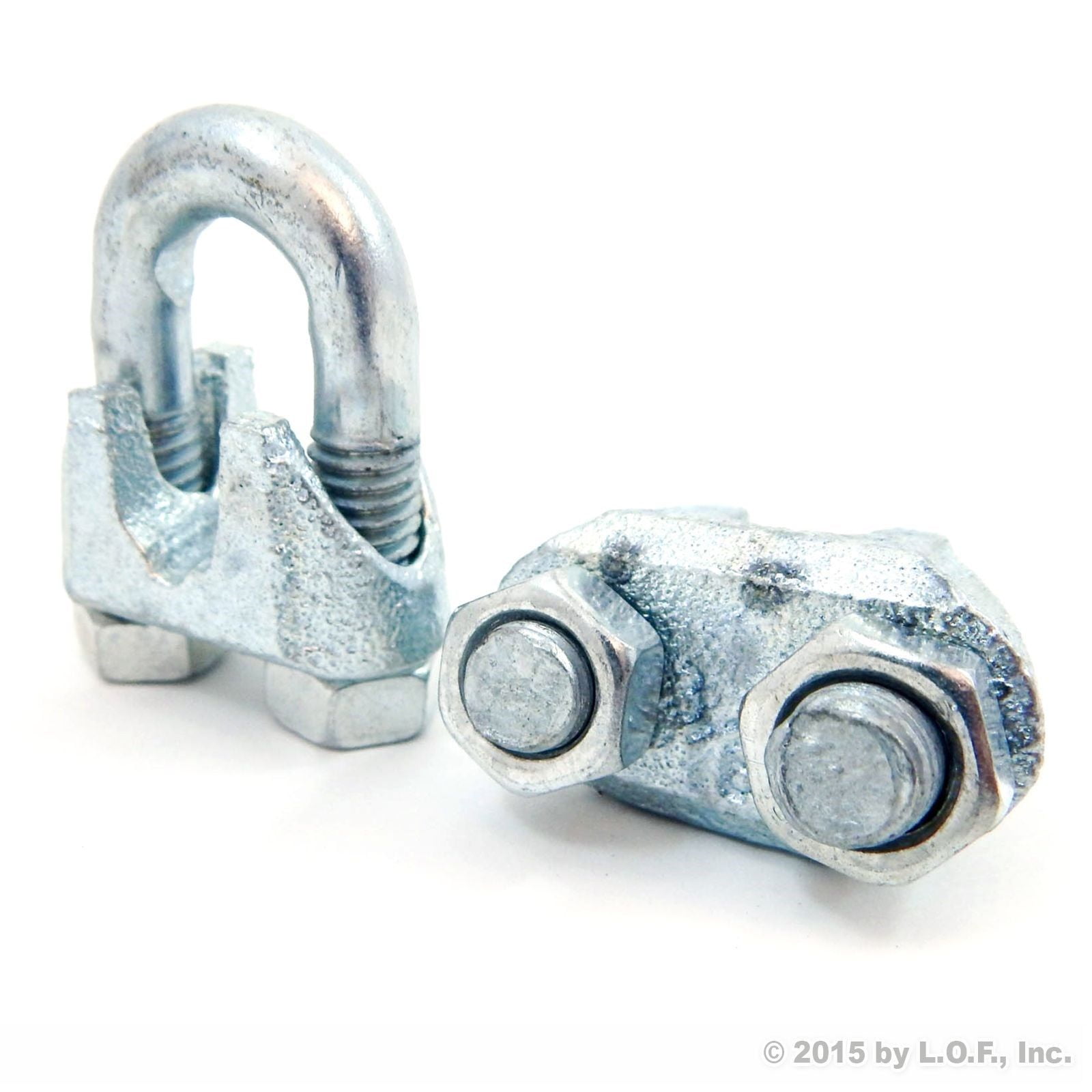 Red Hound Auto 2 New Malleable Zinc Wire Rope Cable Clips, 3/8 Inches