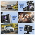 thumbnail image 3 of Dash Cam Front and Rear, 3 Channel Dash Cam, 1080P Dash Camera for Cars, Built-in Wi-Fi, Night Vision, Loop Recording, 3 of 11