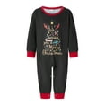 thumbnail image 2 of Christmas Family Pajamas Matching Set Letter Christmas Tree Print Long Sleeve Tops and Plaid Pants Sleepwear Nightwear, 2 of 9