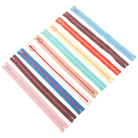 SEWCHICS 10pcs Assorted Color Separable Resin Zippers for Sewing and Craft Supplies, and Easy to Use