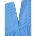 thumbnail image 6 of iiniim Big Girls One-Shoulder Chiffon Junior Bridesmaid Wedding Flower Girl Dress Sky Blue 6, 6 of 7