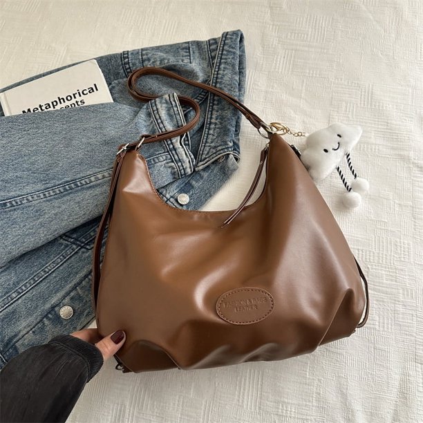 Bolso de mano de cuero suave estilo coreano de gran capacidad con cadena para debajo del brazo, bolso de mujer, nueva tendencia de invierno 2025, bolso bandolera