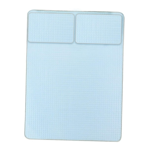 Protector de colchón refrescante, cómodo para quienes duermen con calor, funda de colchón fresca de verano Azul 18mx20m