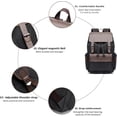 thumbnail image 4 of SPEKSEE Retro Canvas & Leather Laptop Backpack, Unisex 16 Inch Computer Bag for Work Travel & University, Vintage Style Rucksack, 4 of 7