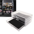 thumbnail image 3 of Clear Acrylic 3 Drawer, 3 Drawer Makeup Organizer Convenient Practical Removable Black Pads Transparent Dustproof Keeping Neat  For Home, 3 of 8