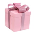 thumbnail image 2 of balikha Gift Box 7.87x7.87x7.87inch Party Favor Decorative Gifts Wrap with Ribbon Square Packaging Box for New Year Party Graduation Pink, 2 of 9