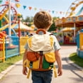 thumbnail image 5 of Colorblock Lightweight Nylon Daypack, Multi Pocket Waterproof Casual Rucksack With Padded Shoulder Straps For Outdoor Trips Picnic Day Travel Daily Carry Storage,B:13.8*11.4*6.3in, 5 of 8
