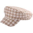 thumbnail image 7 of CoCopeaunts Beret Hats for Women Autumn Winter Hat Lattice Flat Top Men Wide Brim Newsboy Cap Female Keep Warm Military Cap, 7 of 7