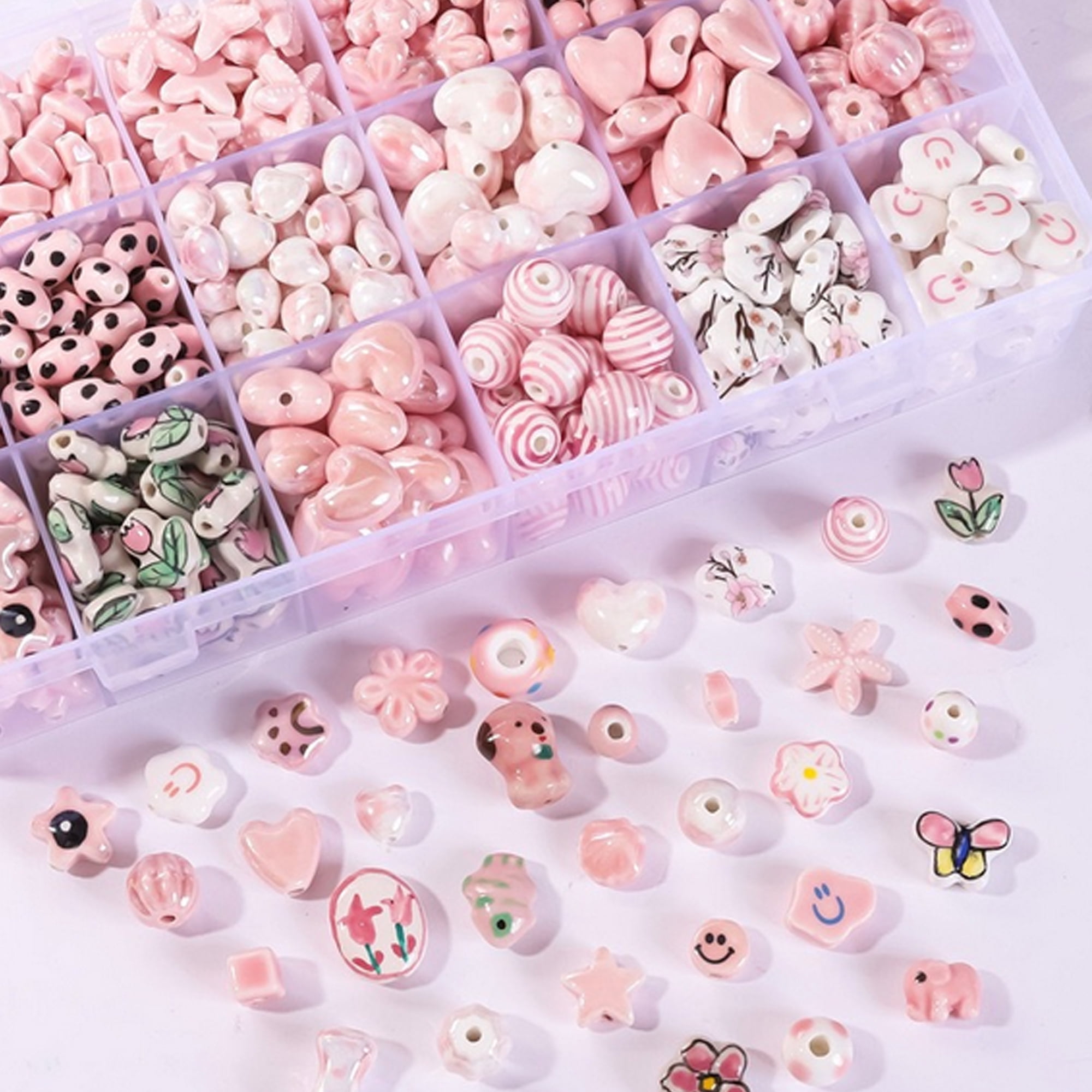 Unique Bargains Ceramic Beads Aesthetic Ceramic Beads Stars Shape 10 Pcs