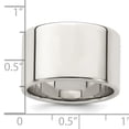 thumbnail image 2 of 925 Sterling Silver 12mm Flat Band Ring Size 5.5, 2 of 6