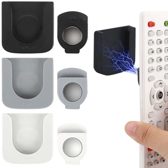 Gustave 3 Pcs Magnetic Remote Control Holder Wall Mount No-Drill Self-Adhesive Organizer Storage for TV, Fan, Air Conditioner Remotes