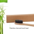 thumbnail image 2 of 10pcs Bamboo Charcoal Toothbrushes Soft Bristles Eco Friendly Oral Care Travel Tooth Brush, 2 of 7