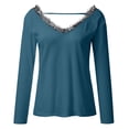 thumbnail image 5 of Babysbule Womens Long Sleeve Tops Women Fashion Loose Long Sleeve Casual T-Shirt Blouse Tops, 5 of 7