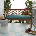 thumbnail image 2 of Sorra Home Teal Indoor/Outdoor Bench Cushion, Corded, 2 of 4