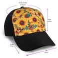 thumbnail image 2 of Yiaed Colorful Bohemian Sunflower Print Baseball Cap Dad Hat Polo Style Plain Blank Adjustable Size, 2 of 5