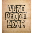thumbnail image 3 of Ambesonne Live Laugh Love Duvet Cover Sets, Grungy Vintage, 2-Twin, Black Pale Brown, 3 of 4