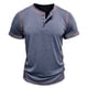 thumbnail image 2 of pstuiky camisetas para hombre, Camisas cortas informales de cuello redondo y botones para hombre ropa de hombre xxl, 2 of 9