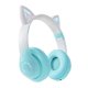 thumbnail image 3 of Auriculares para juegos,Over Ear Auriculares Auriculares Inalámbrico suave,Auriculares para juegos con sonido envolvente estéreo HD,Luces LED estéreo Auriculares con orejas de Blanco verde, 3 of 9
