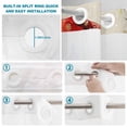 thumbnail image 3 of No Hook Shower Curtain with Built-in Rings - Vintage Santa Claus Christmas Washable Waterproof Fabric Bathroom Curtains for Hotel,Rentals, Stall 36 X 78 Inch , BerriesLeaves Snowflake, 3 of 9