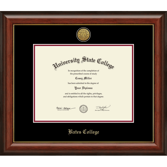 Bates College Diploma Frame, Document Size 11" x 8.5"