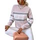 thumbnail image 3 of Jersey JUNBOON para mujer con cuello redondo y manga larga con estampado de copos de nieve, 3 of 7