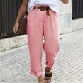 thumbnail image 2 of LYXSSBYX Womens Yoga Lounge Dress Pants Hot Sale Clearance Pants Work Office Business fashion casual pants solid color pocket sexy loose pants, 2 of 4