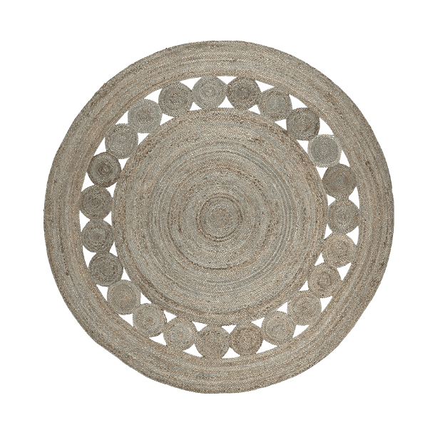 Circle Rug School Gray Circle of Life Round Jute Rug - Walmart.com