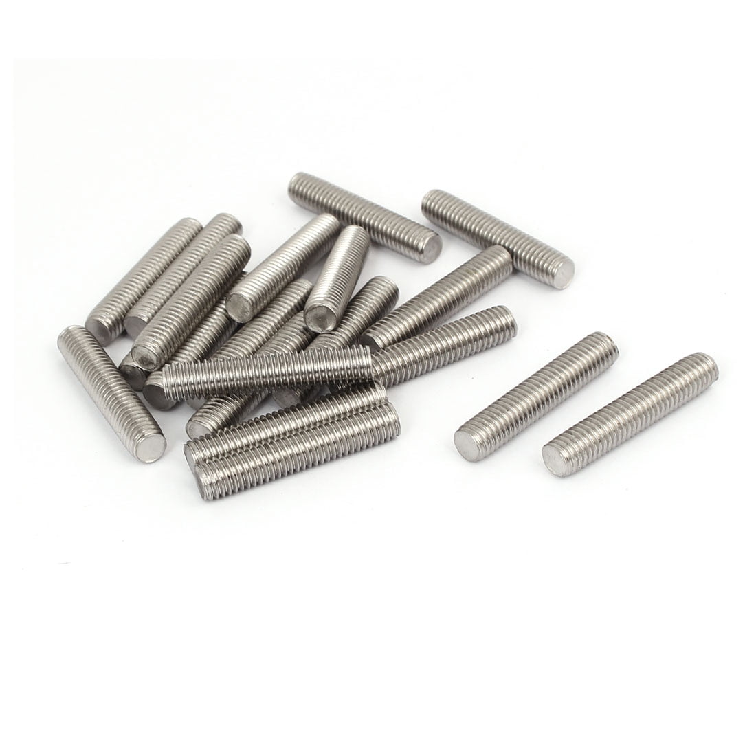 M8 x 30 mm 1.25 mm Pitch Stainless Steel 304 Fully Threaded Rod Fasteners 50 Pieces