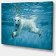 thumbnail image 2 of Polar Bear Swimming under Water - Large Animal Canvas Artwork, 2 of 4